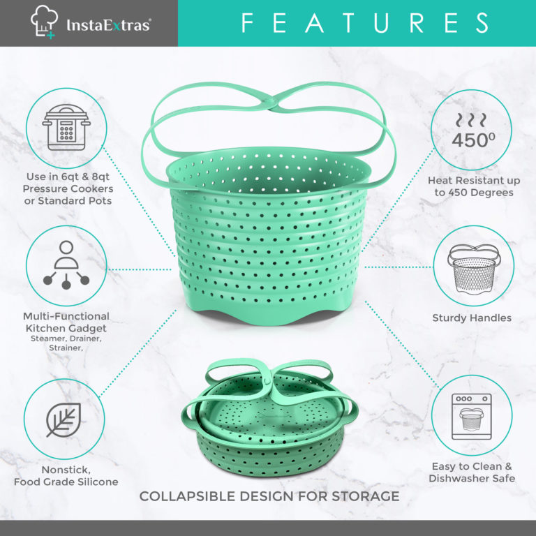 Silicone Steamer Basket for Pressure Cookers Premium Instant Pot